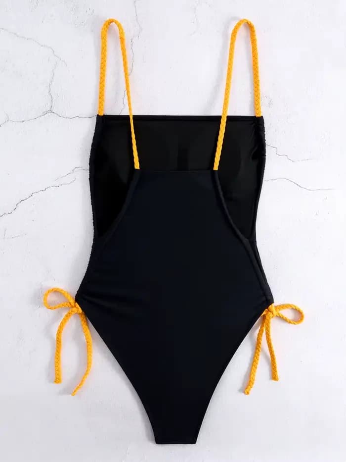 Maillot de bain une pièce femmes 2026 nouveau solide fronde Bandeau Sexy body maillots de bain Monokini été cordon maillot de bain pour femme