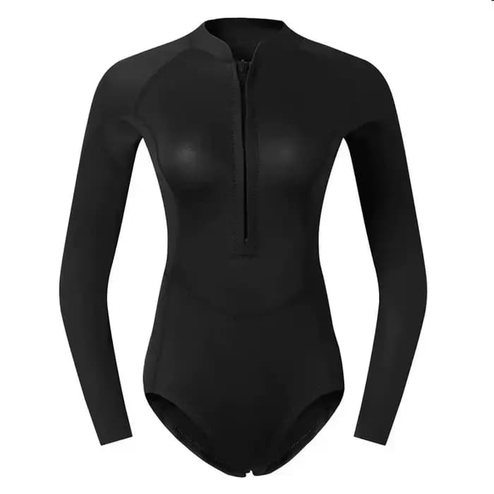Combinaison de plongée pour femme, 2 mm, néoprène, équipement de plongée, rose, manches longues, bikini, maillot de bain, surf, plongée avec tuba