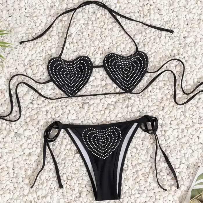 Ensemble de micro-bikini sexy 2026 pour femmes, bretelles croisées, ornement en coquillage, string, bikini deux pièces, maillot de bain de vacances, vêtements de bain