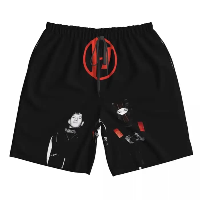 Twenty One Pilots Short de plage à motif imprimé pour homme, combinaison de marche, de course, de surf, à porter sur la plage ou à la maison