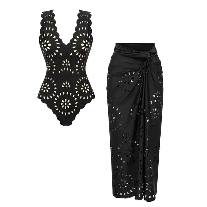 Maillot de bain sexy pour femme 2026 Flaxmaker – Ensemble élégant d'été avec décolleté plongeant