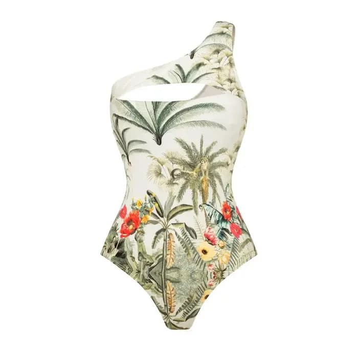 Maillot de bain à imprimé tropical