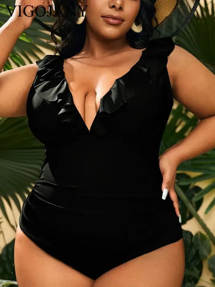 Verge Maillot de bain une pièce grande taille pour femme