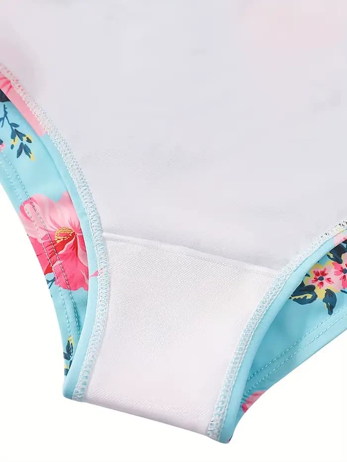 Maillot de bain une pièce à manches longues pour filles