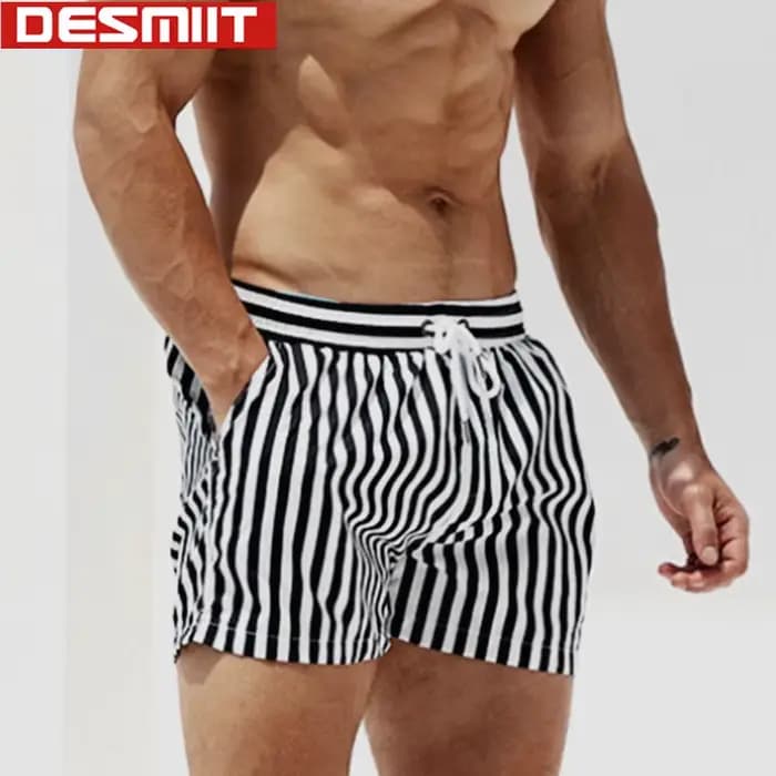 Desmiit Swimwear Short de bain pour homme avec doublure en maille