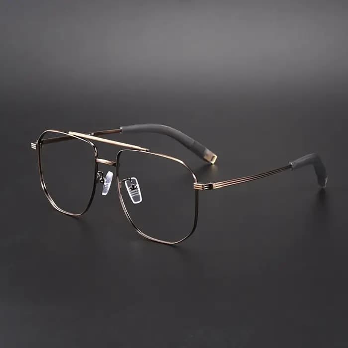 FIRADA mode Double faisceau lunettes Vintage luxe pur titane