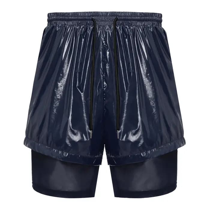 Maillot de bain pour homme à séchage rapide, short de bain 2-en-1 avec doublure intérieure, maillot de bain double couche, short de compression avec poches