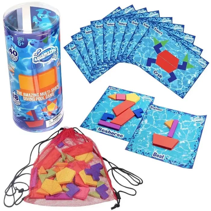 Jeu de Pêche aux Trésors Sous-Marins pour Enfants - Jouets de Piscine et d'Étanche pour la Recherche de Gemmes - Jeux de Natation Amusants - Accessoires de Plongée pour Enfants