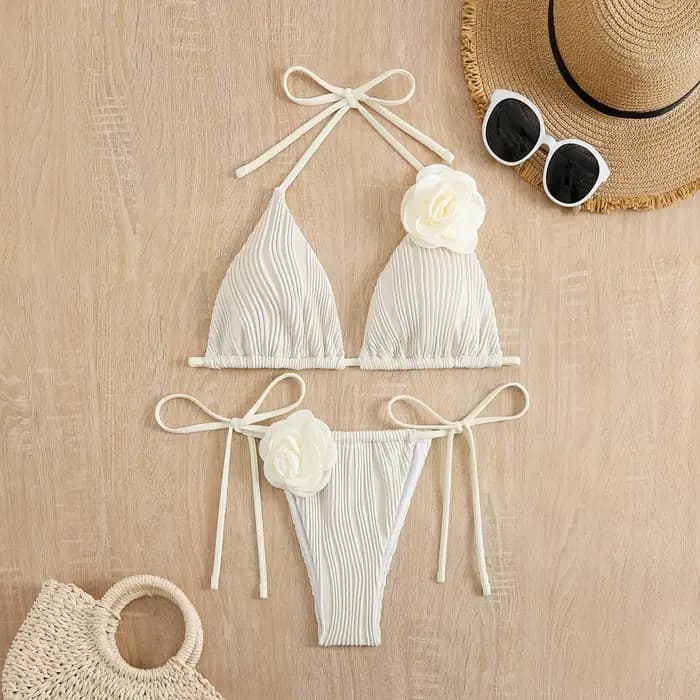 Sexy Rose fleur Bikini maillots de bain