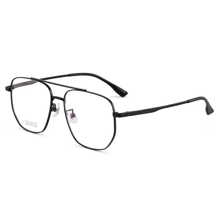 BCLEAR Desgin pur titane hommes classique Double pont lunettes cadre optique luxe Ultra léger lunett