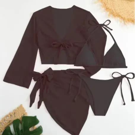 Ensemble de bikinis micro mini roses pour femmes
