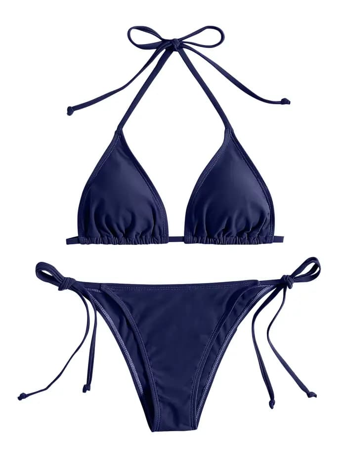 Maillots de bain string Bikini ensemble Sexy nouveau bleu marine maillots de bain femme Sexy maillot