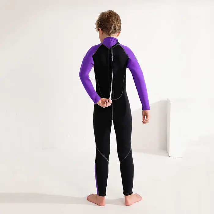 Garçons filles maillot de bain 3MM néoprène épais chaud combinaison à manches longues plongée Surf costume méduse