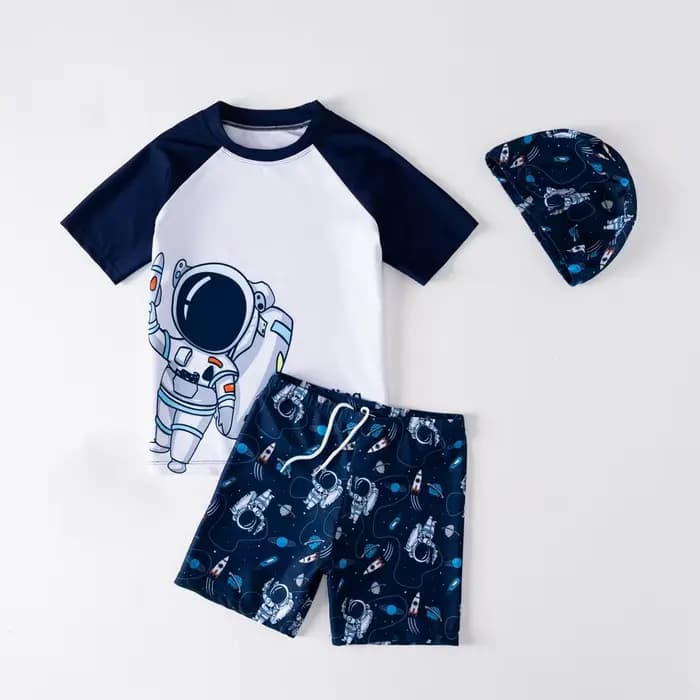 Maillots de bain pour enfants requin Anstronaut mignon enfants maillots de bain pour garçons filles maillot de bain à manches courtes séchage rapide maillot de bain