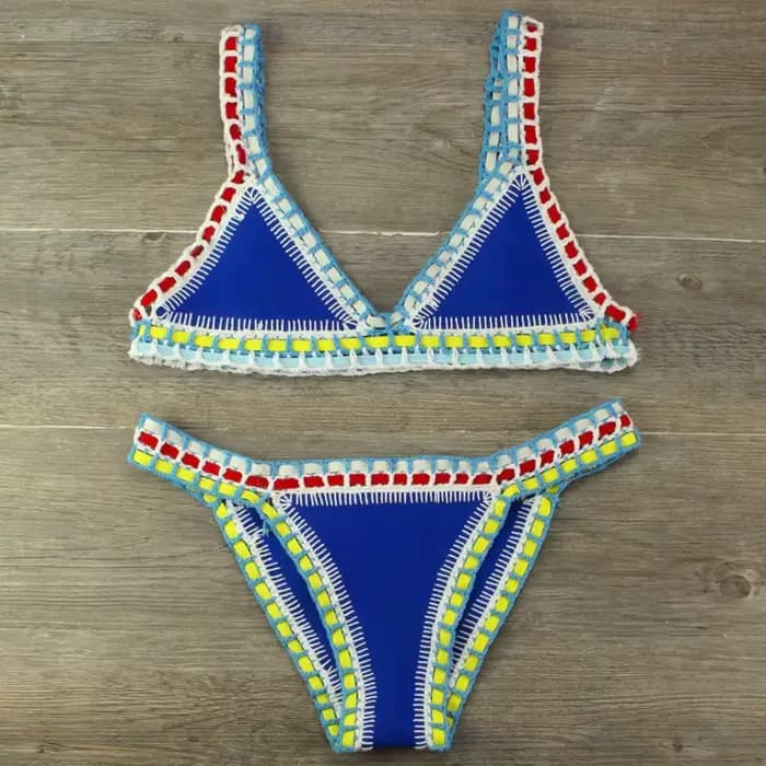 Sexy Bikinis été femmes maillot de bain crocheté à la main Bikini ensemble maillots de bain plage ma