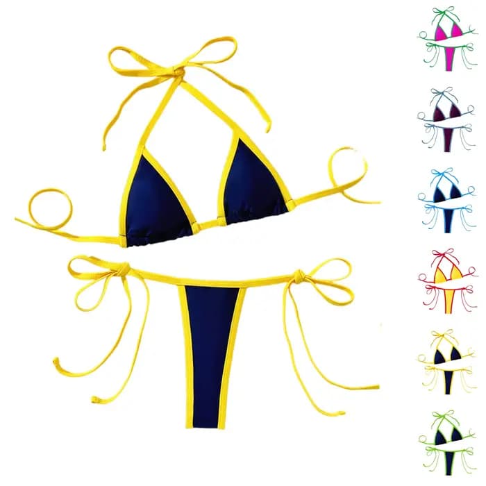 Nouveau maillot de bain triangle pour femme, micro bikini string, deux pièces, costumes de bain brésiliens, Biquinis 2026