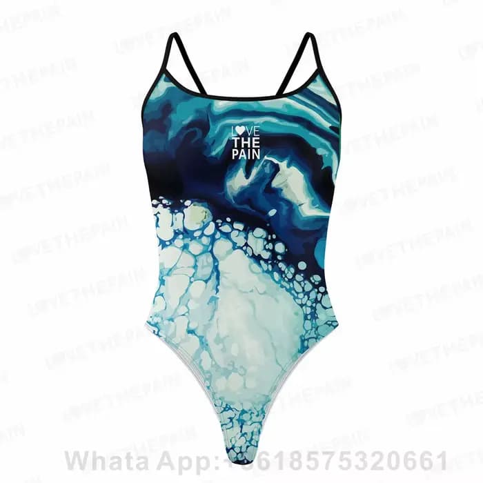 Maillot de bain une pièce, Sexy, Bikini, Triangle, sangle fine, fonction sport, entraînement, compétition, pour femmes
