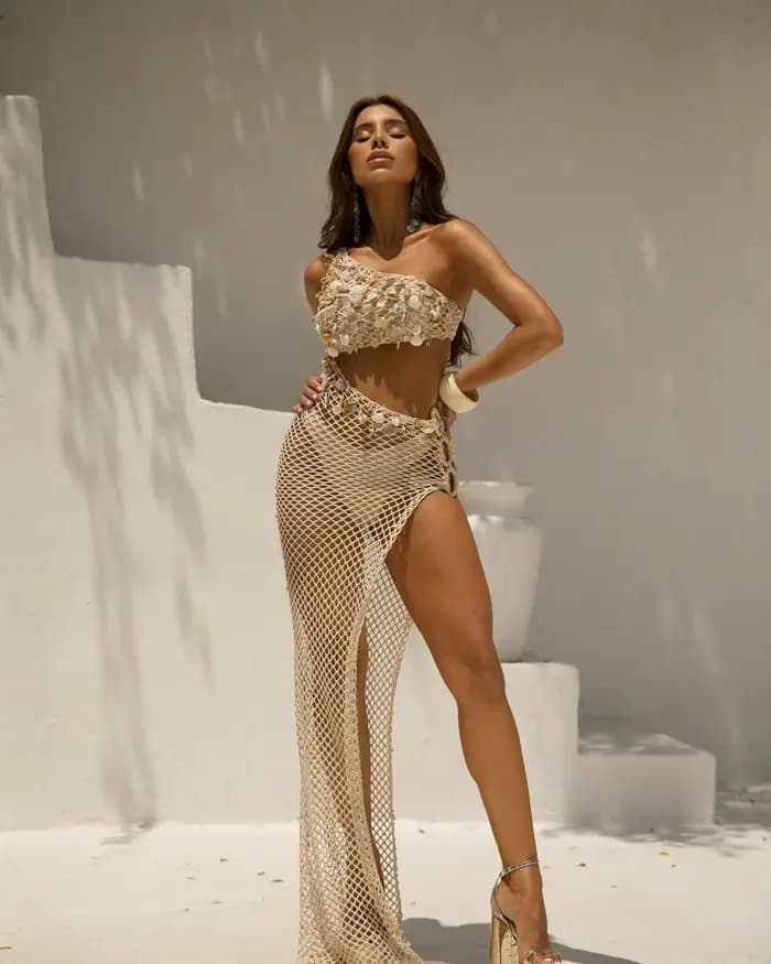 2025 2pc une pièce maillot de bain Sexy solide coquille maillots