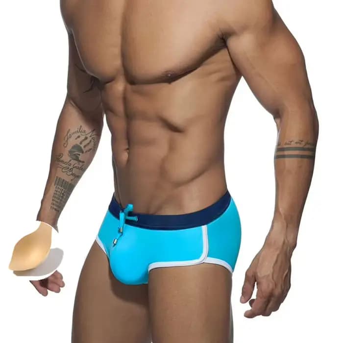 Maillot de bain sexy pour homme, bikini, slip, push-up, short de bain, slip, sous-vêtements, UXH