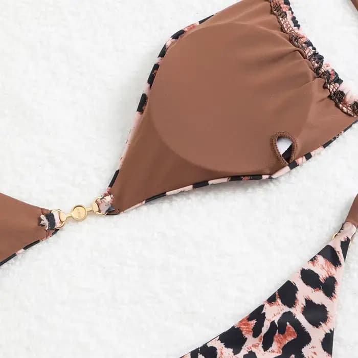 Maillot de bain imprimé léopard pour femmes