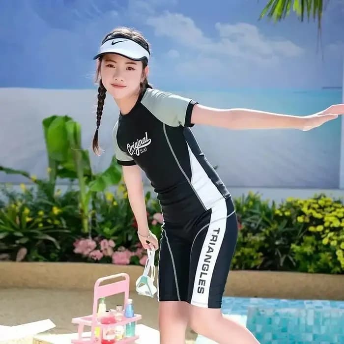 Maillot de bain professionnel pour femmes, manches courtes, séchage rapide, costume deux pièces pour enfants plus âgés, compétition professionnelle, nouvelle collection 2024
