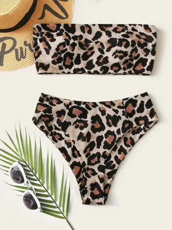 Cikini-Costume de bikini sexy à imprimé léopard pour femme, soutien-gorge push-up, taille basse, plage fendue, brésilienne, mode, nouveau, 2020