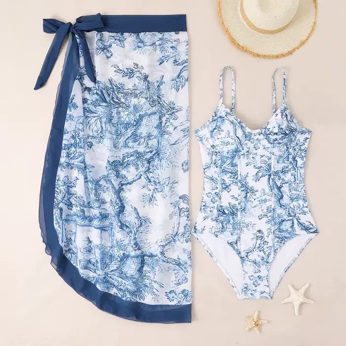 Maillot de bain une pièce pour filles, avec jupe imprimée, vêtements de plage pour enfants de 7 à 12