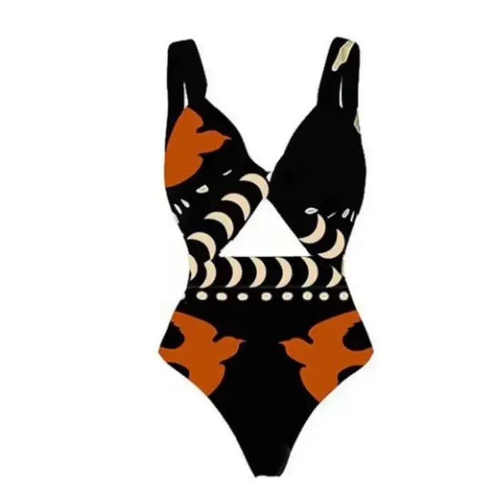 Maillot de bain une pièce imprimé femmes Bikini avec ensemble de plage nouveau une épaule taille haute