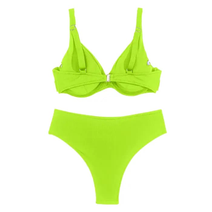 Femmes taille basse Bikini ensemble Sexy Push Up deux pièces rayé maillots de bain