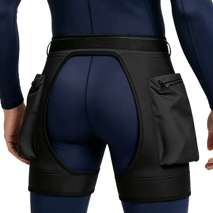 Short de bain unisexe ajustable à fermeture auto-agrippante, avec grandes poches zippées, pour plongée sous-marine, extensible