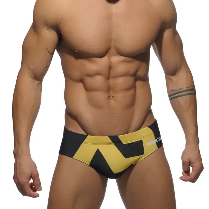 Maillot de bain sexy imprimé lettre pour hommes, culotte bikini, short de plage, boxer, maillot de b