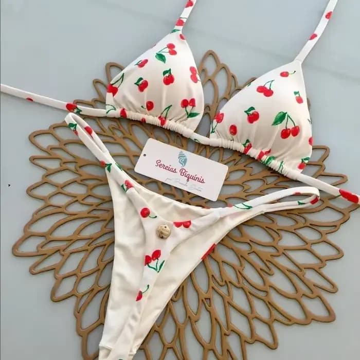 Ensembles de bikinis imprimés sexy, hauts à lacets style halter, strings, maillots de bain style plage, maillots de bain Y2K, vêtements de plage pour femmes, Купальник Женский