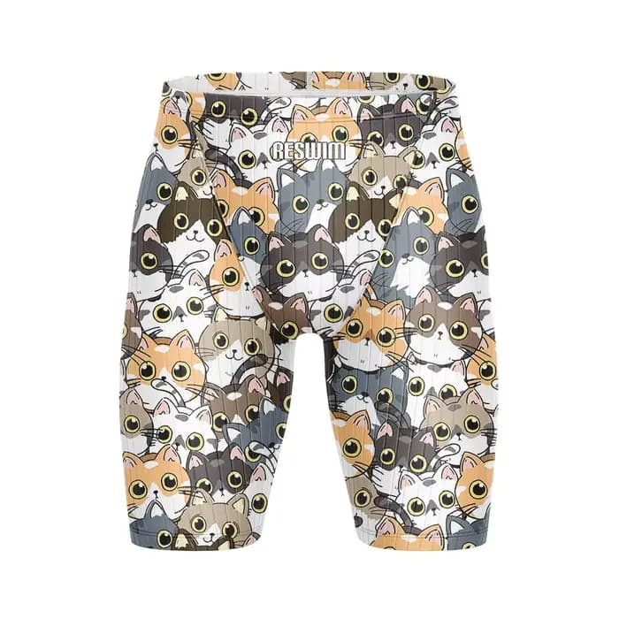 Maillot de bain chat mignon pour hommes, short d'endurance, entraînement athlétique, course, maillot de bain, plage, pantalon de Surf