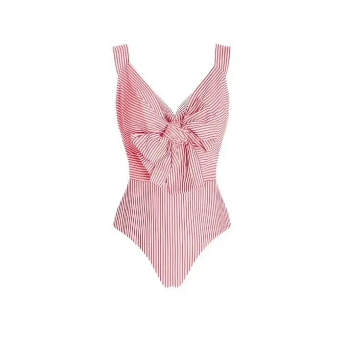Sexy une pièce maillot de bain femmes rayé à volants maillots