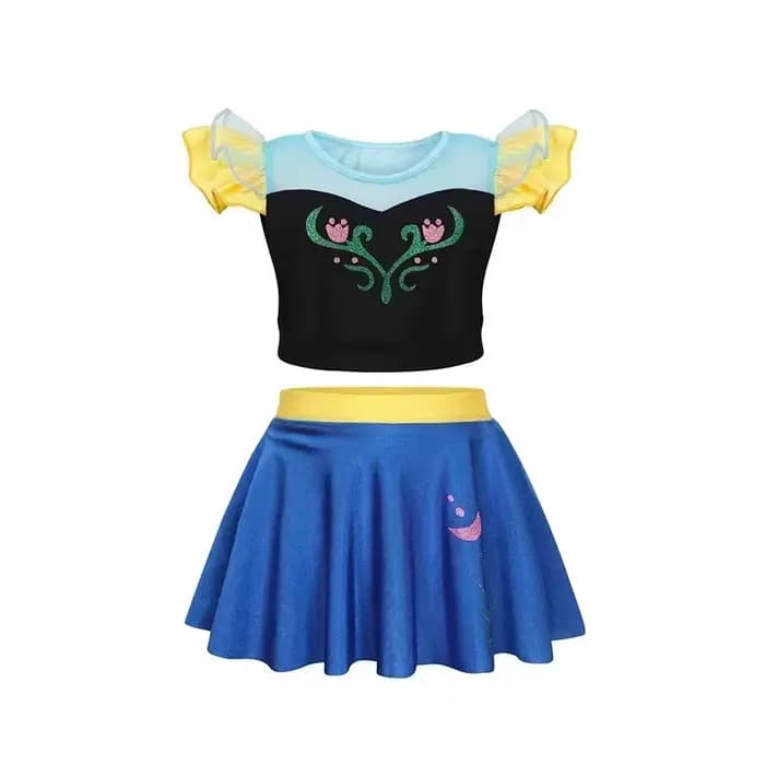 Maillot de bain deux pièces pour filles 2026, motif Anna Elsa, combinaison de princesse, maillot de bain pour enfants, bikini, vêtements de plage