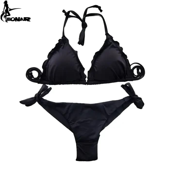 Maillot de bain push-up à volants pour femme