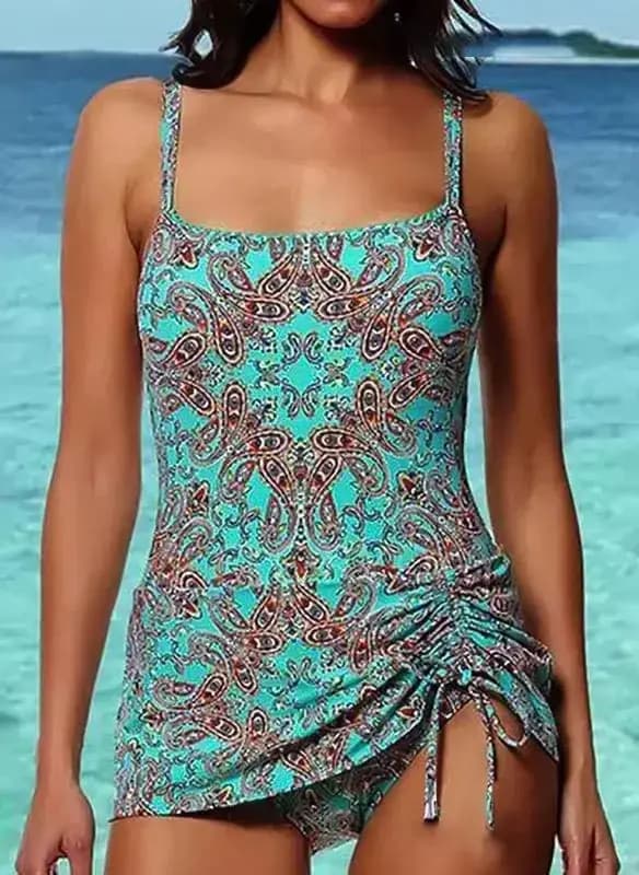 Offre spéciale de la saison nouveau maillot de bain Bikini femmes coupe ajustée plage imprimé sangle une pièce maillots de bain conception transfrontalière élégant A