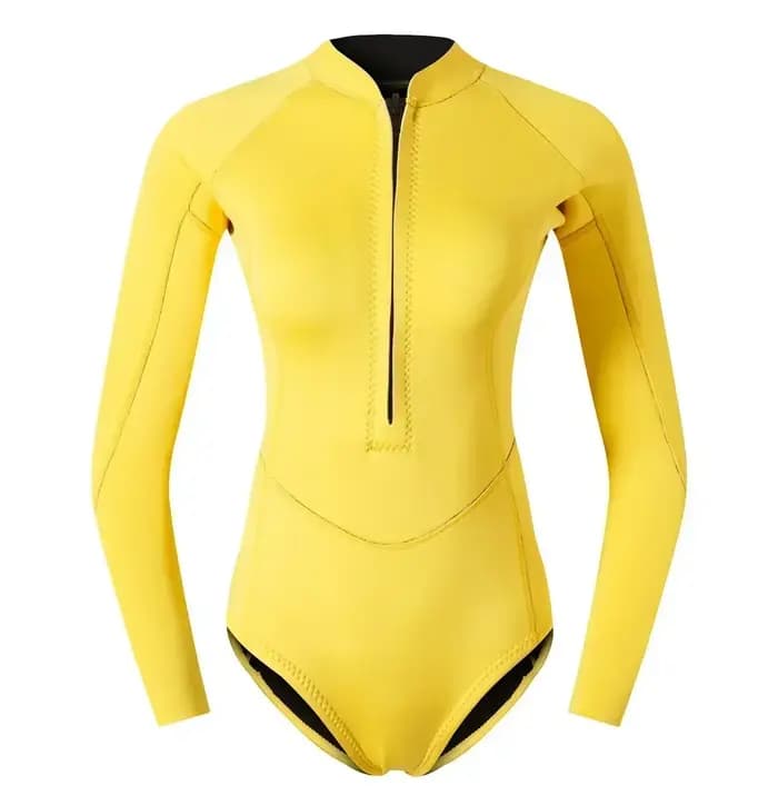 Combinaison de plongée pour femme, 2 mm, néoprène, équipement de plongée, rose, manches longues, bikini, maillot de bain, surf, plongée avec tuba