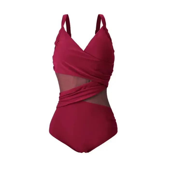 Grande taille maillots de bain femmes 2025 nouveau Sexy maille une pièce maillot