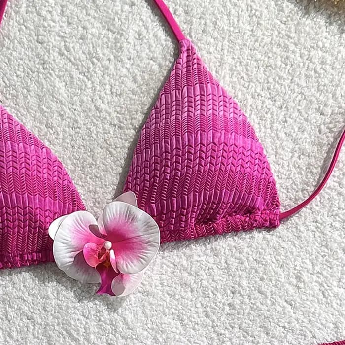 Nouvel ensemble de bikini trois pièces sexy en maille dégradée pour les vacances à la plage, maillot de bain pour femme, Biquine Brasileiro, Купальник Женский