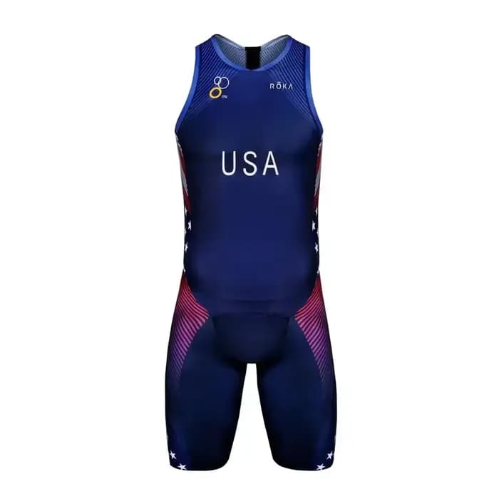 Roka nouveau hommes Triathlon maillot de bain sans manches combinaison vélo vtt Pro équipe Arena course Trisuit natation