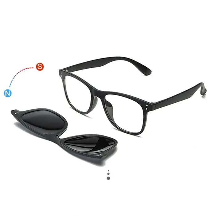 Belmon 6 en 1 monture de lunettes hommes femmes avec 5 pièces pince sur lunettes de soleil polarisée