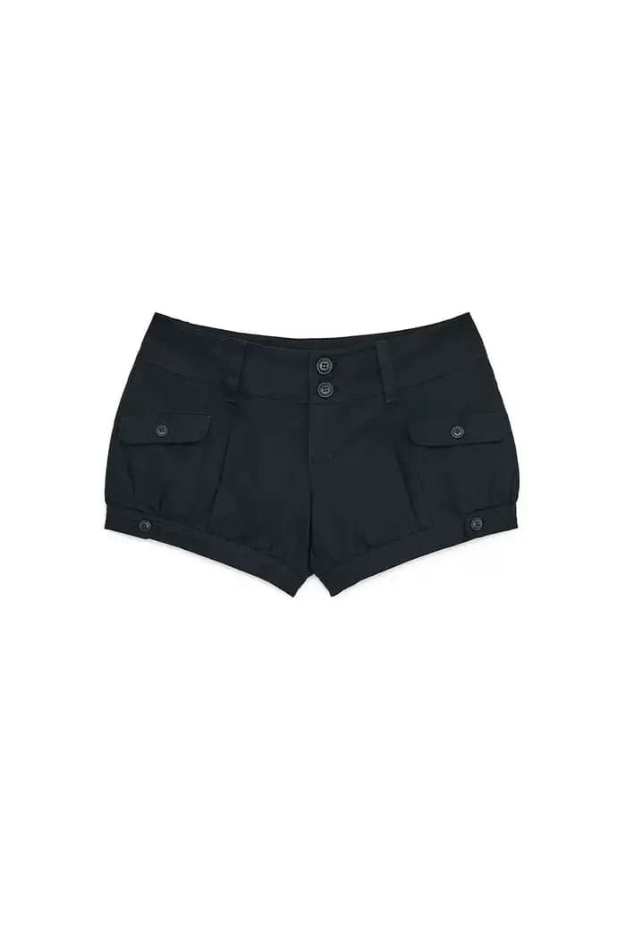 Shorts cargo rétro délavés taille basse slim décontractés pour femme