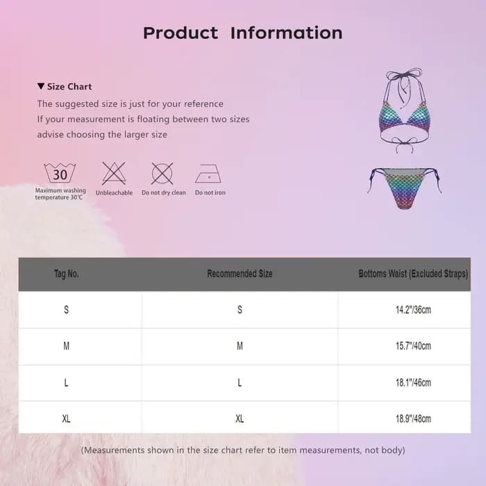 Maillot de bain bikini sirène pour femme