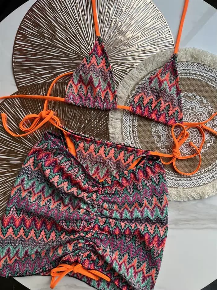 Ensemble de Bikini tricoté à la mode pour filles douces et épicées