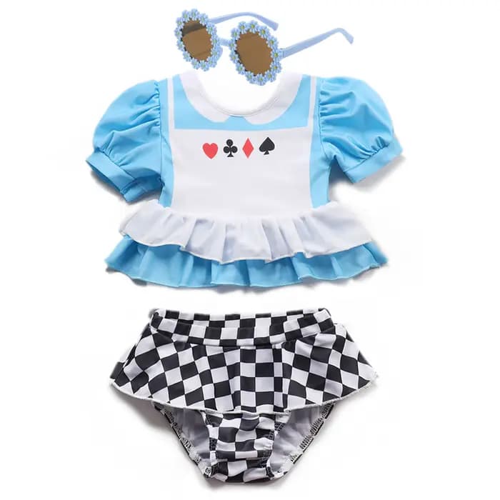 Robe de plage d'été Elsa, maillot de bain une pièce pour fille, princesse, body de natation, piscine, jeu d'eau, vacances, Bikini, blanche-neige