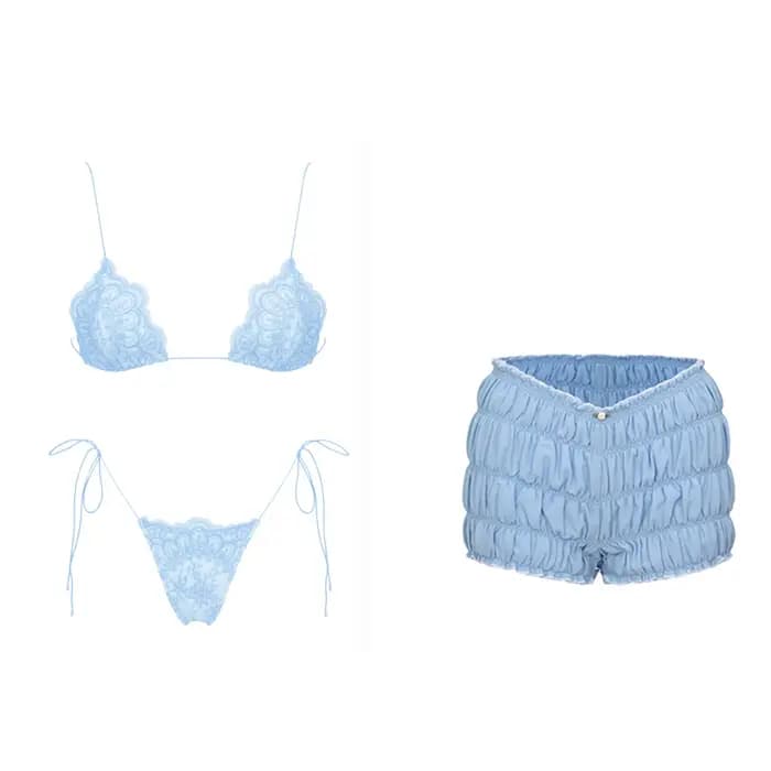 Ensemble de 3 pièces de maillot de bain sexy pour femme