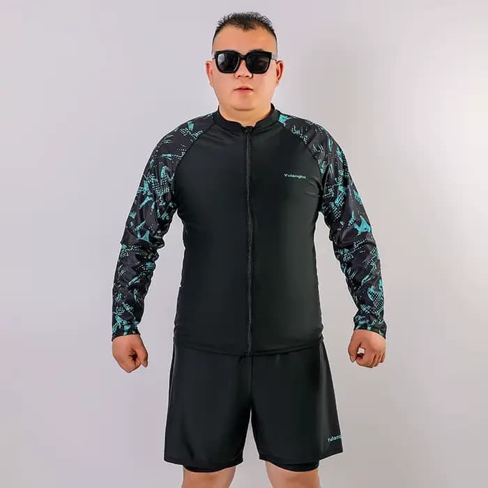 Maillot de bain une pièce à manches longues pour hommes, grande taille, pour les sources chaudes et les vacances à la plage, Ultra-grand, disponible