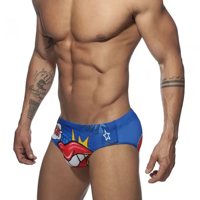 Slip de bain blanc pour hommes, Sexy, Carton de natation, mode été, Sport, pantalons de plage, maillot de bain, surf