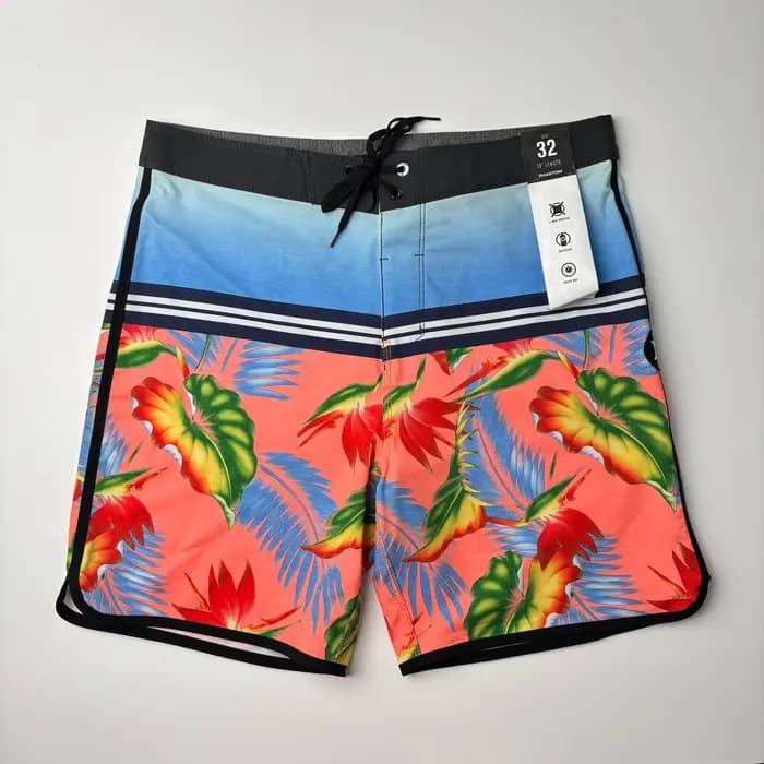 Hur Phantom Boardshorts pour hommes, Bermuda Floral Stretch Plus Size 40, maillot de bain imperméabl